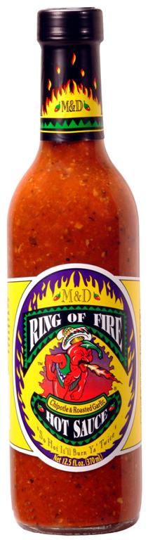 Ring of Fire Chipotle Roasted Garlic Hot Sauce - Click Image to Close